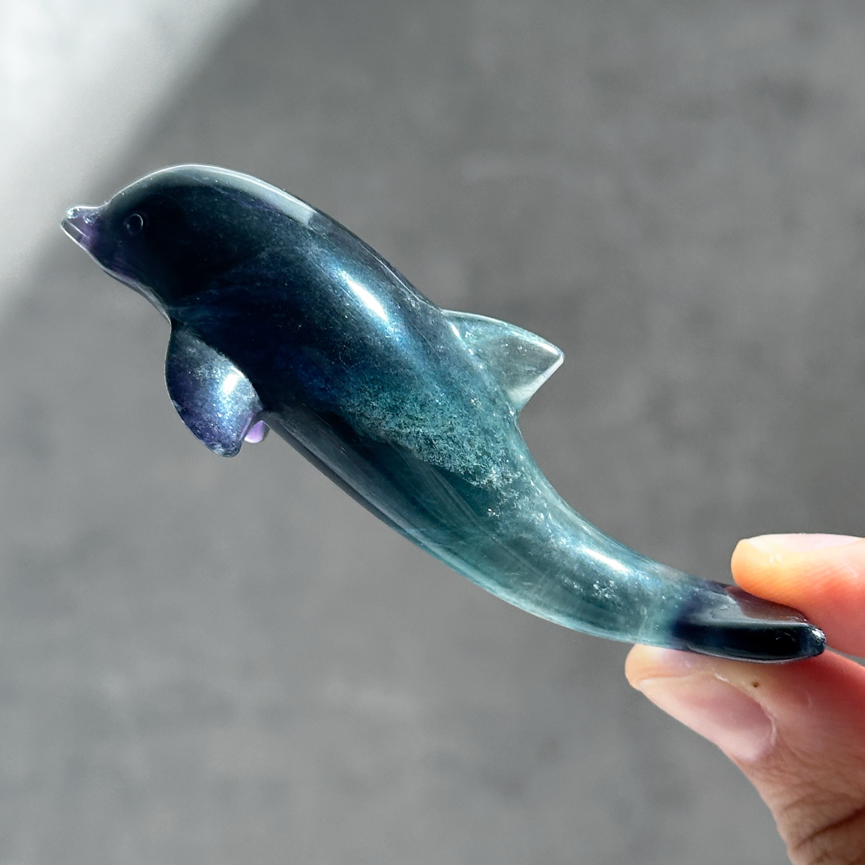 レインボーフローライト イルカ44◇ Fluorite ◇天然石