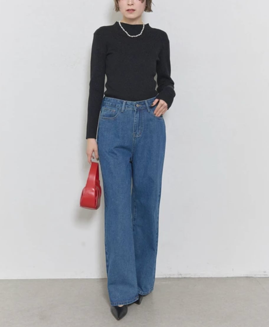 ナンバーミーTOKYO" BACK RIBON DENIM PANTS"