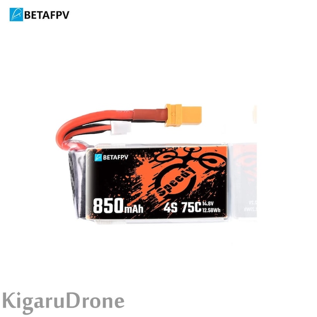 【4S 850ｍAh 75C Lipo】BetaFPV 850mAh 4S 75C Lipo Battery with XT30 / XT60 コネクター