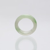 【7号】 clear green 翡翠くり抜き甲丸リング A貨翡翠 jd_rg2521