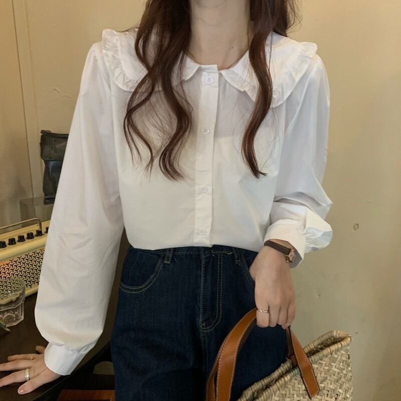 カラールーズシャツ レディース ロング YY-ファッション47871001659