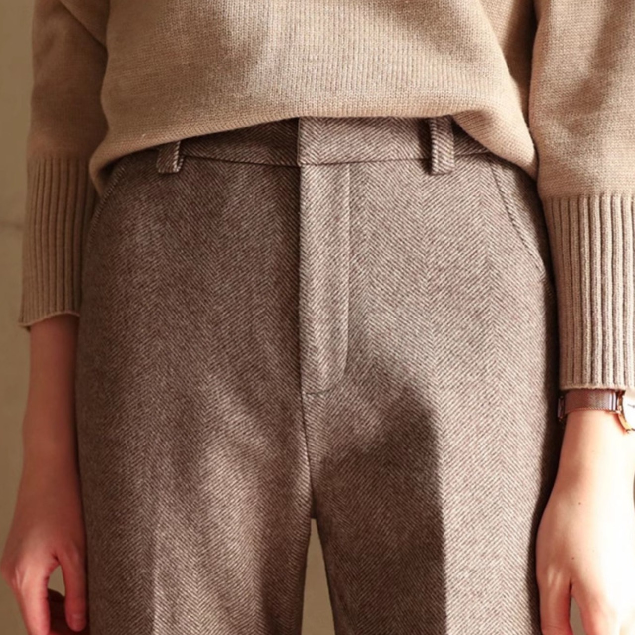 ハイウエストテーパードパンツ 2type A00777