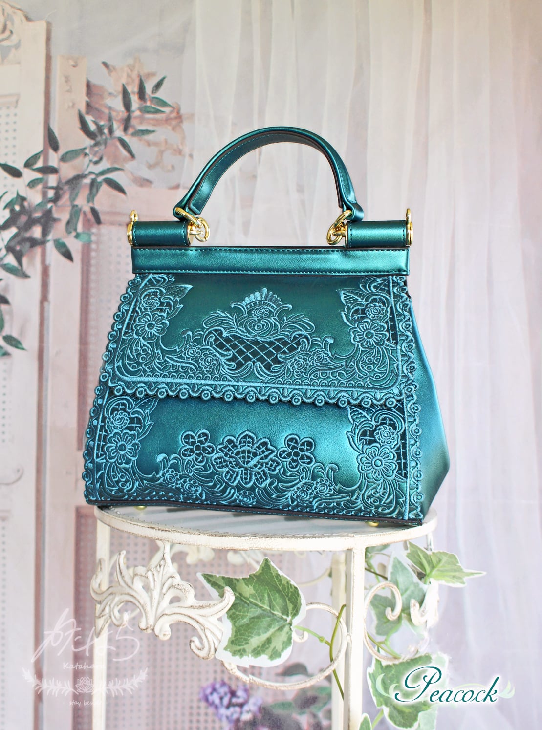 刺繍トップハンドルバッグ Splendeur | 方原 ❀ 刺繍屋かたはら