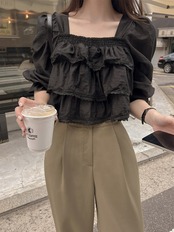 ティアードフリルブラウス D1388