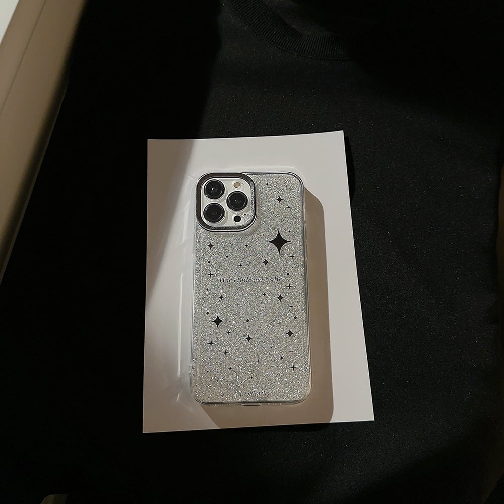 iPhone全機種対応】キラキラスターライト◎飽きないクリアケース