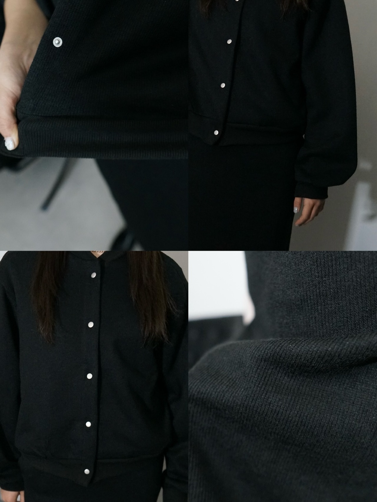 【セットアップ】ダブルフェイスストレッチSK×ダブルフェイブルゾンJK/ブラック