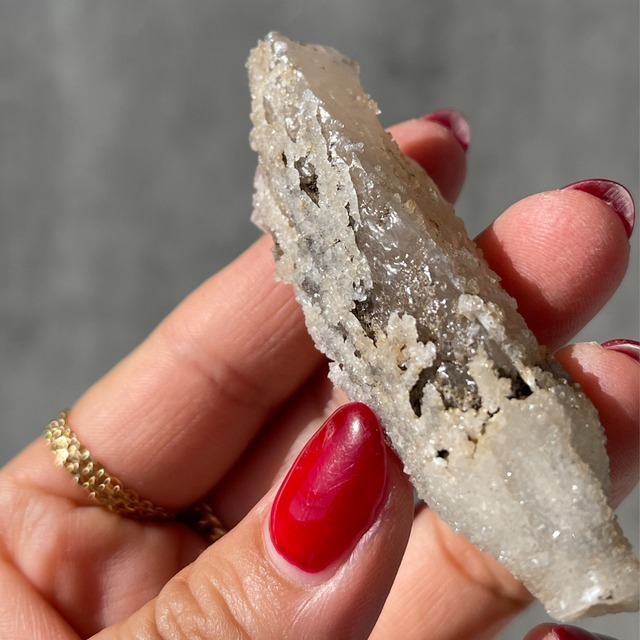 ⑤ レソト大国（レストゥ）アルバーツ山産【カルサイト×ドゥルージークォーツ共生】鉱物 天然石 パワーストーン