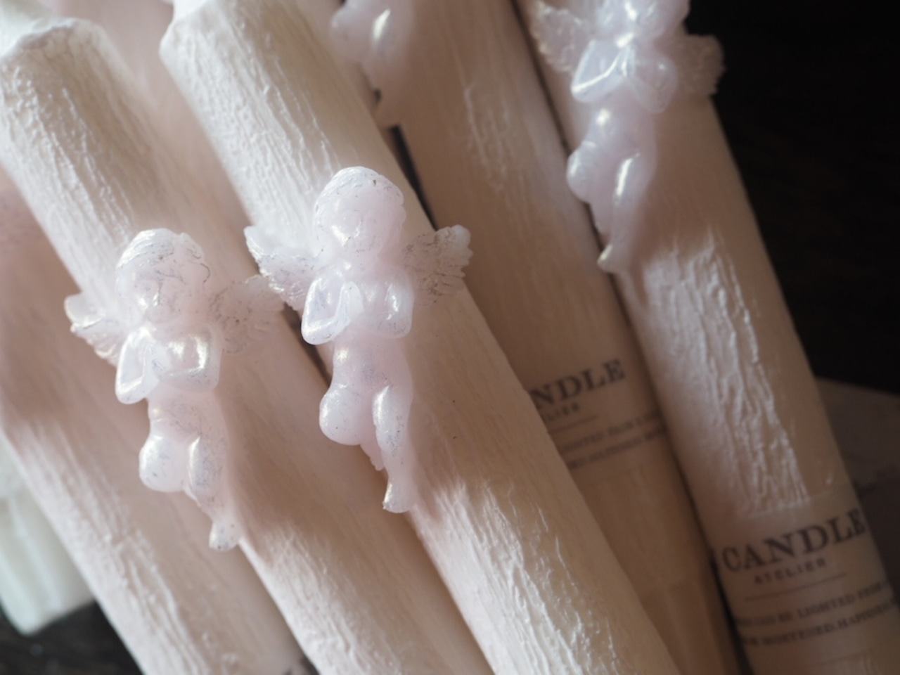 angel tapered candle