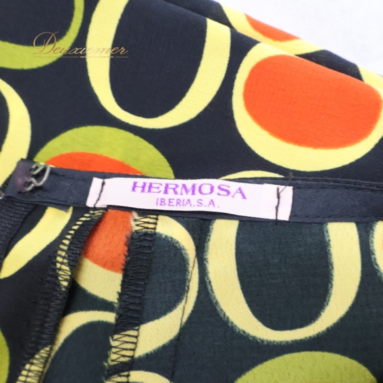 フラメンコ 衣装 ファルダ スカート ペチコート エルモサ イベリア HERMOSA IBERIA 柄 模様 ボランテ フリル ブラック系 イエロー系 オレンジ系 フレアスカート おしゃれ かわいい ダンス 衣装 フリルスカート パーティー コスチューム イベント用 華やか カラフル ステージ衣装