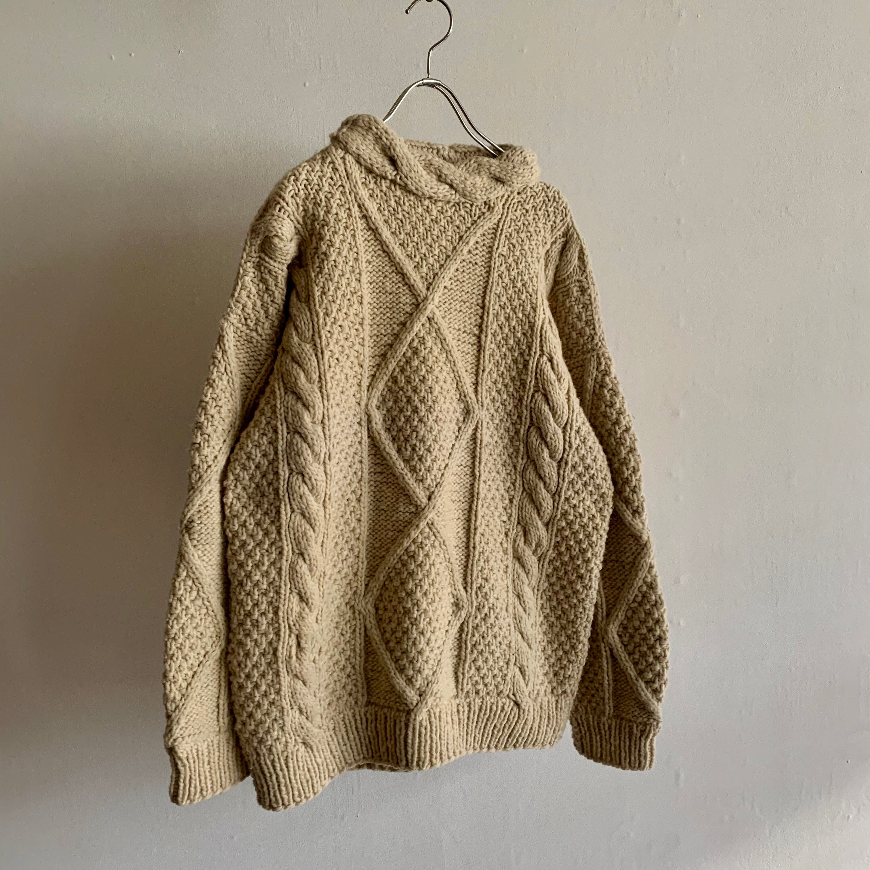 1125. Ecuador hand knit エクアドル ハンド ニット vintage