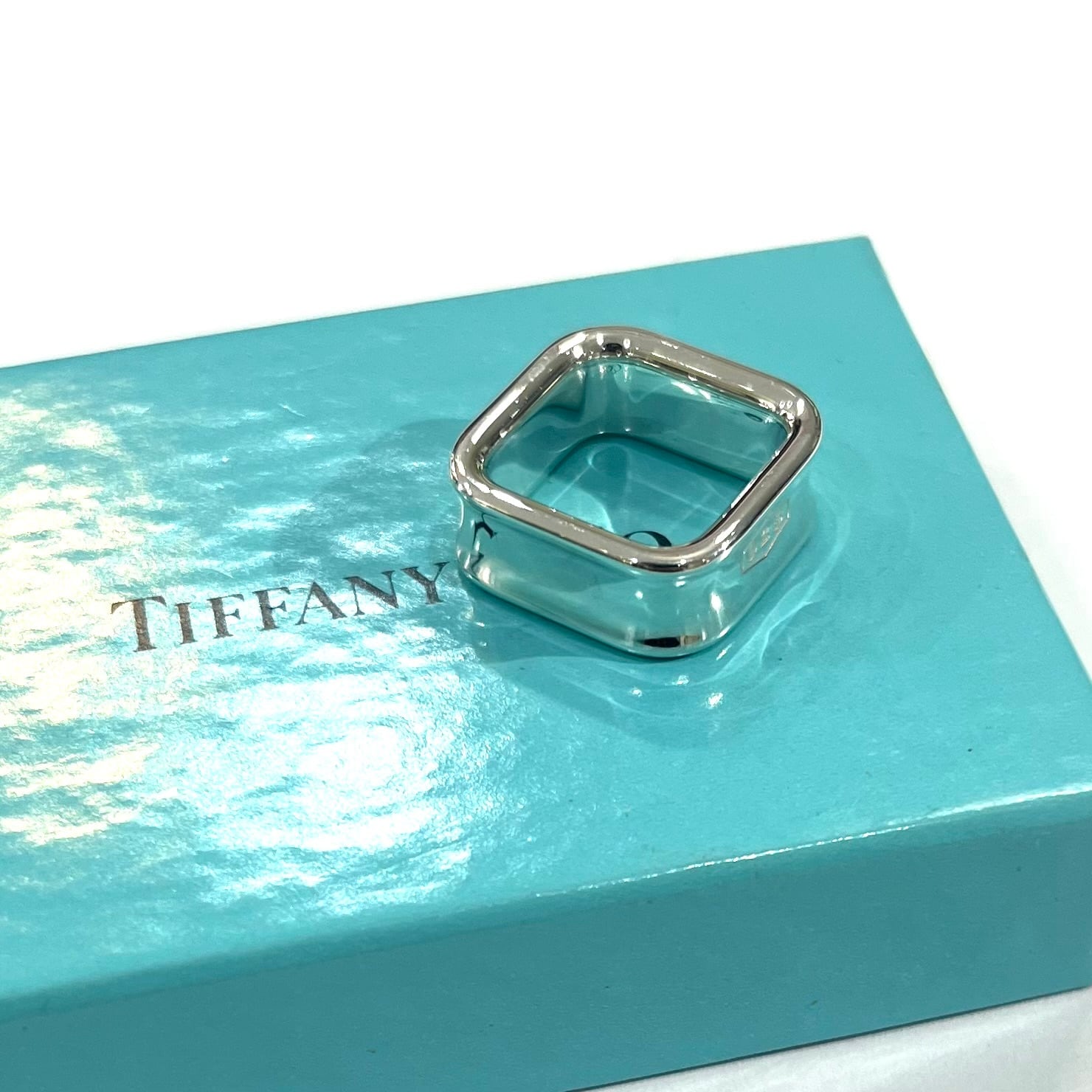 正規品 ティファニー TIFFANY & Co. スクエア リング TIFFANY&CO.】【7.5-8.5号】2693 T&CO 1837 スクエアリング／シルバー