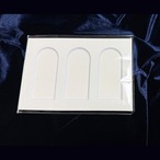 オリオン 色採集マット [白・3窓アーチ ]