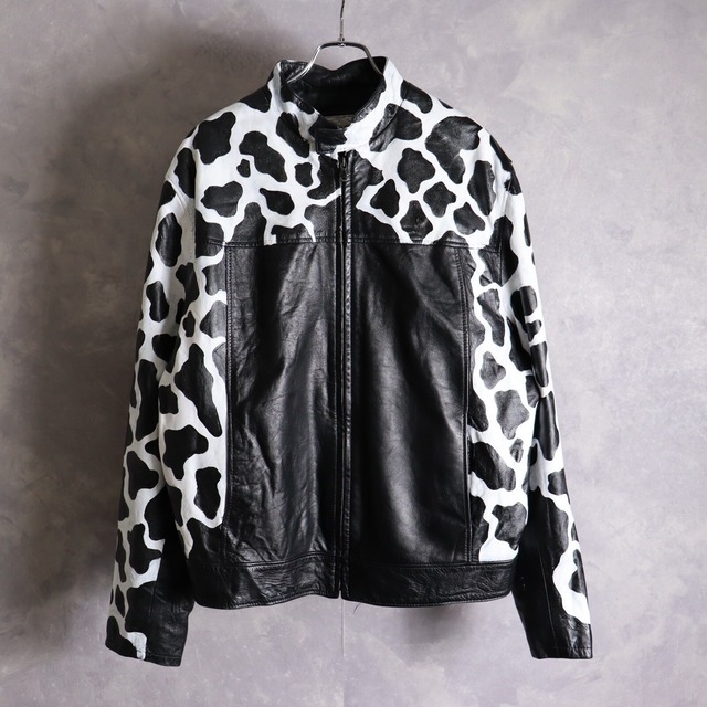 PAINT olfe.original Re:make cow paint leather jacket