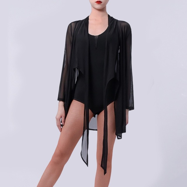 シアーメッシュ ロング カーディガン 1col　D00061