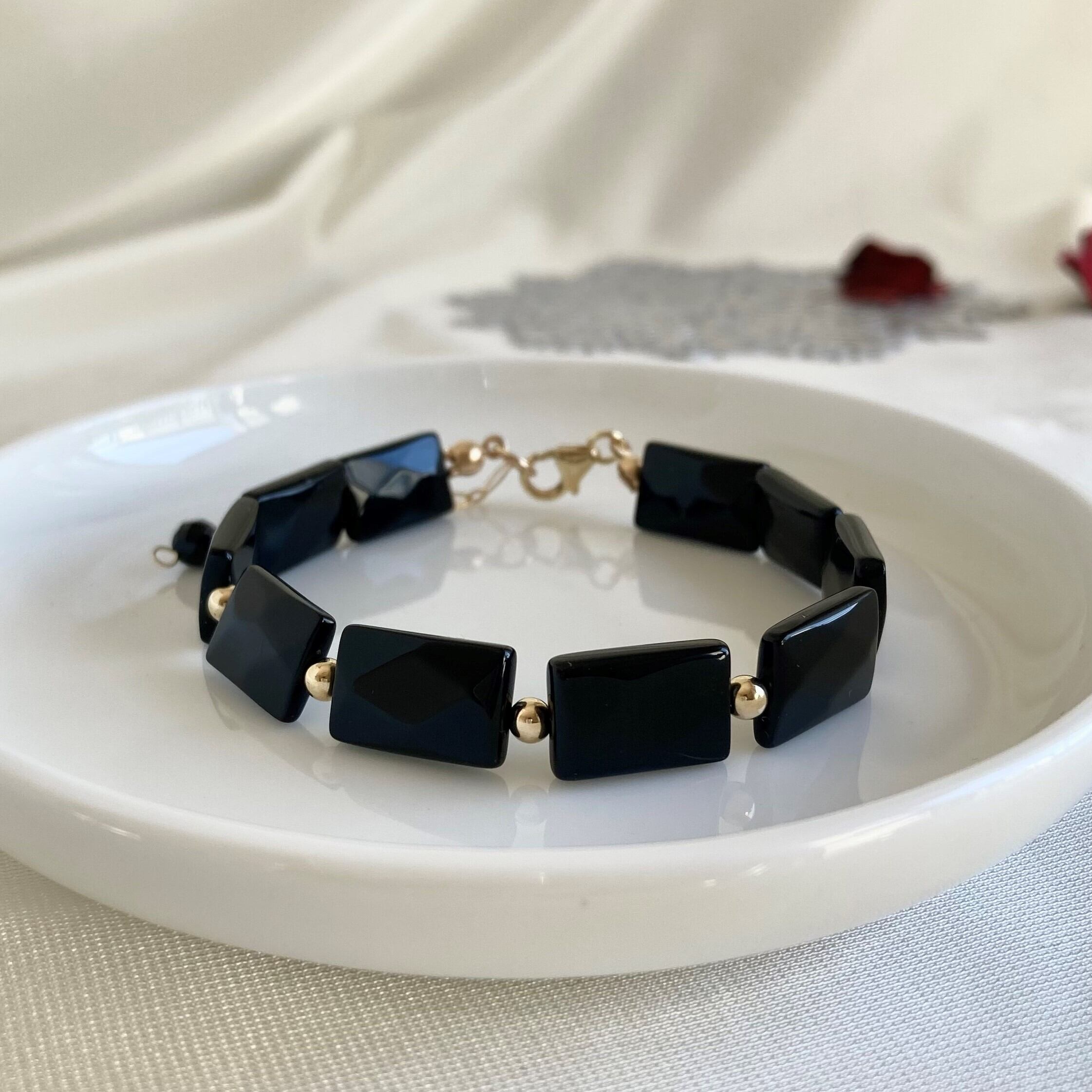 ☆ オニキス レクタングル 14kgf ブレスレット