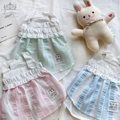 予約【№B05769】ストライプ　ナチュラルガーリーワンピ（3カラー）