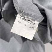 Papas パパス 長袖 コットン シャツ M/ライトグレー 水色系 メンズ