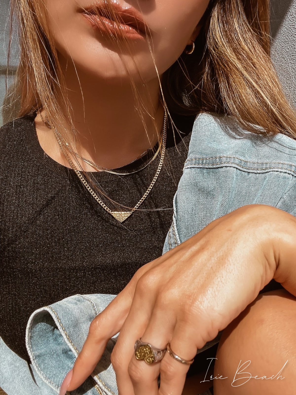 レディース もも様専用 IRIEBEACH triangle stone necklace