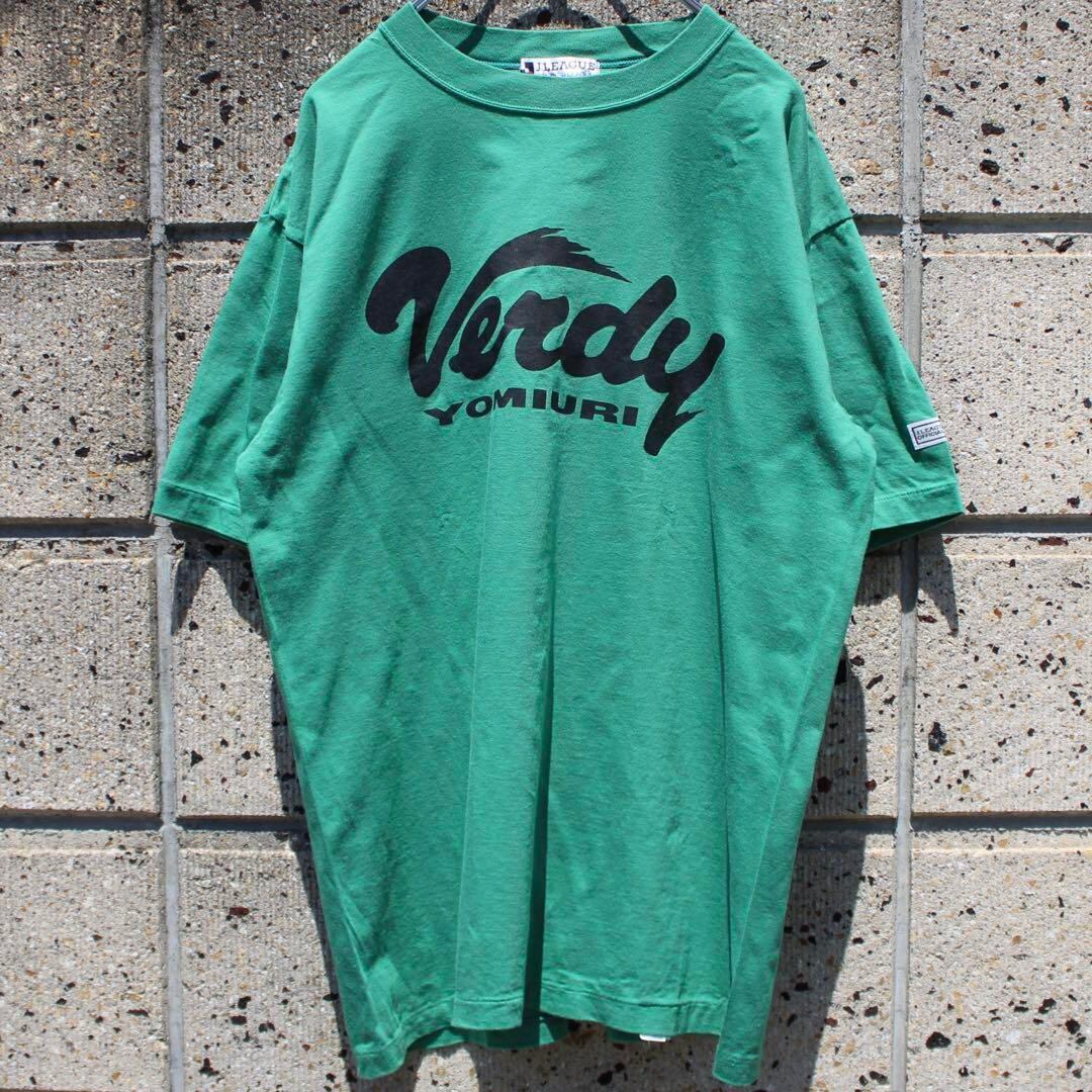【Lサイズ】90's Jリーグ 読売ヴェルディ 袖裾 シングルステッチ 古着 Tシャツ