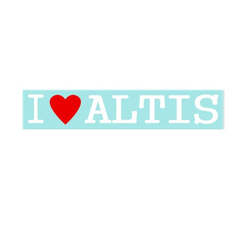 【Fproducts】アイラブステッカー/ALTIS/アイラブ アルティス