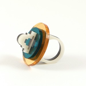 MYSTIC FORMS "Geometric Perspex Statement Ring" リング