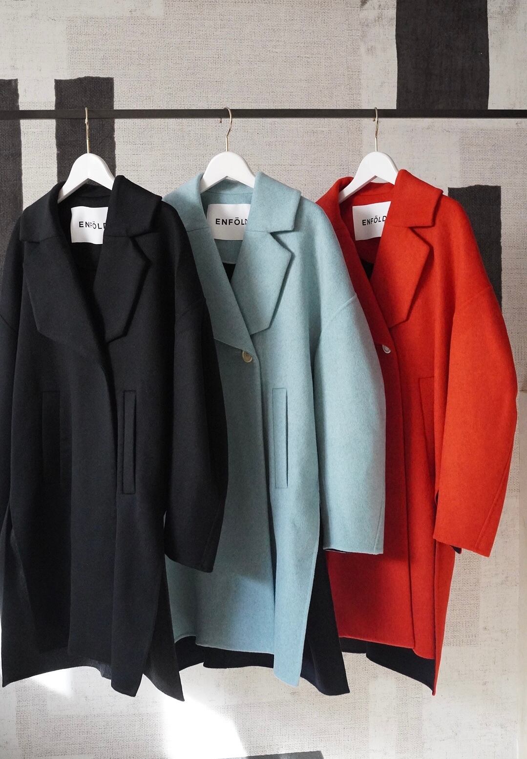 ENFOLD / WOOL COAT (L.BLUE) | LA VILLA ROUGE