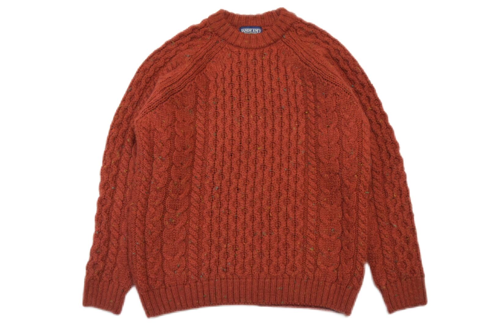 USED 80s LANDS' END Wool sweater -Small 01809