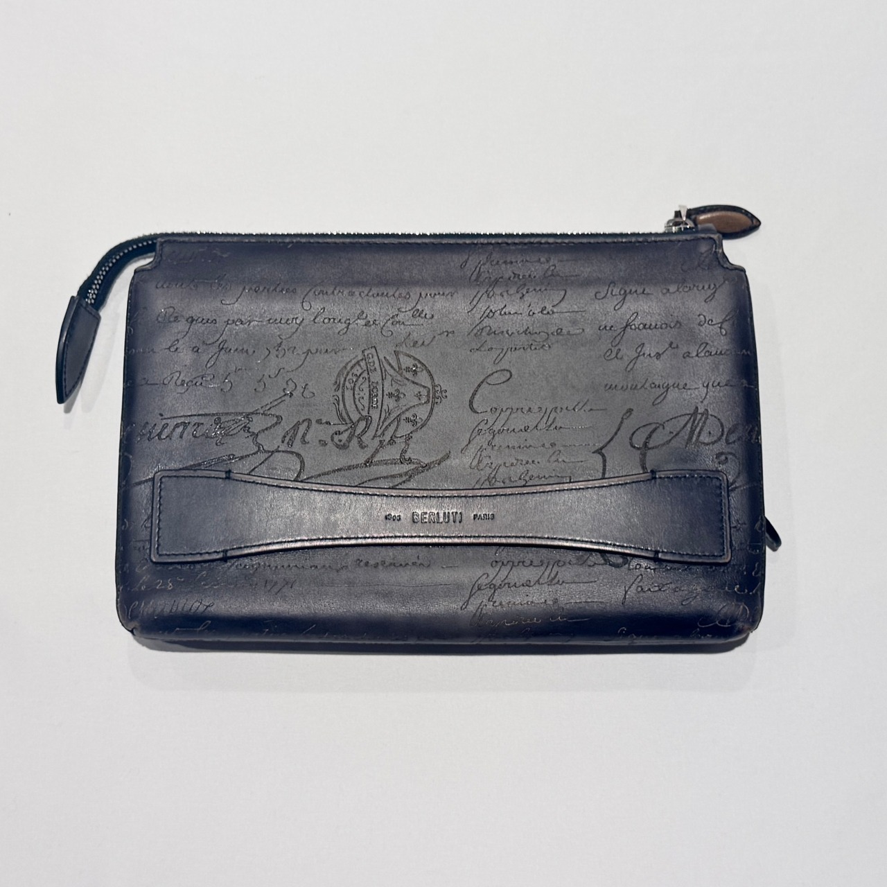 Berluti ベルルッティ テルシオ クラッチバッグ レザー パープル系