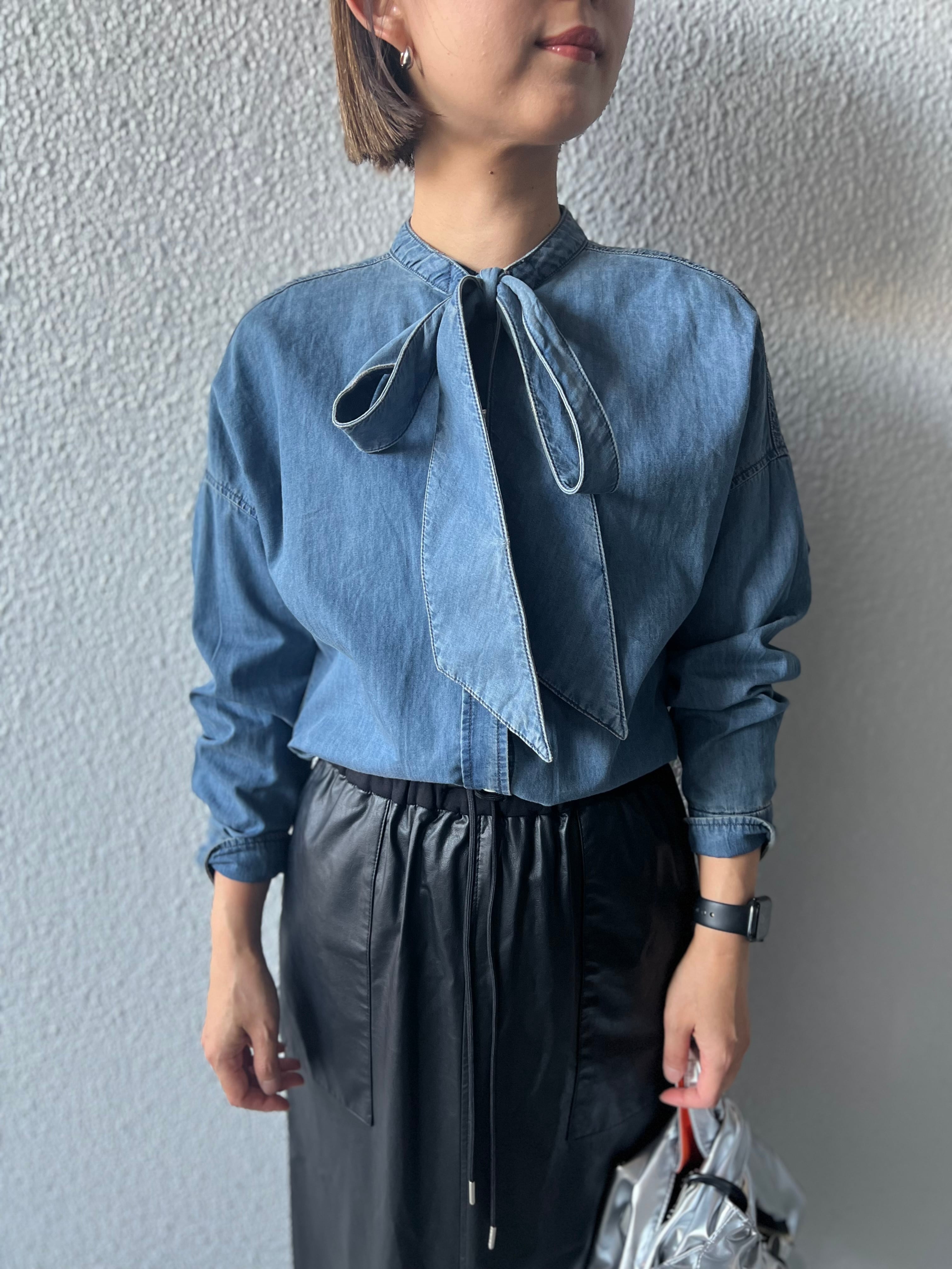 PASSIONE】ボウタイデニムブラウス 536912 | MIEL select shop