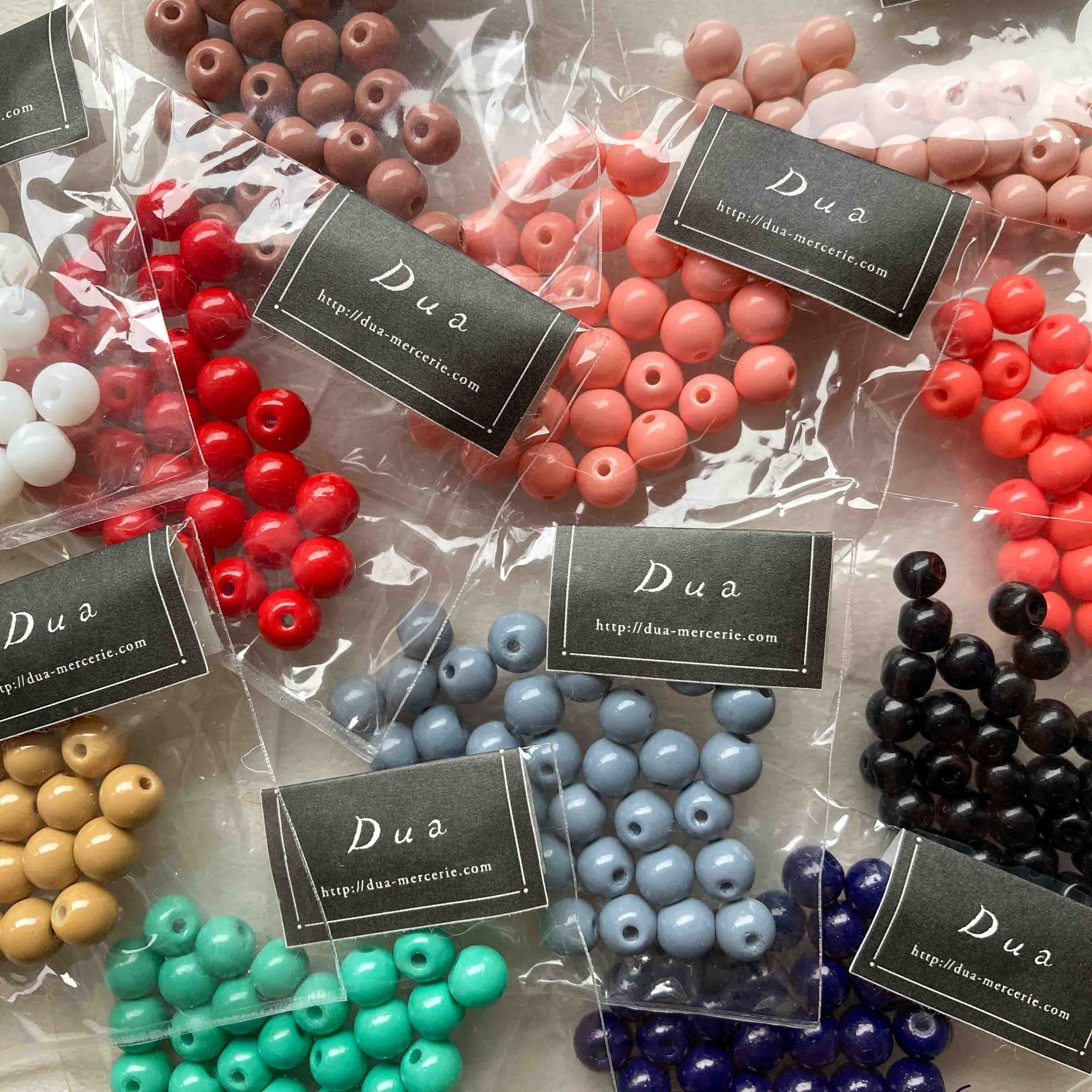 最終入荷〉カラフルラウンドガラスビーズパックS（約6mm/30p） | Dua