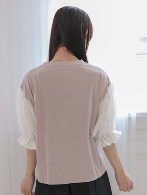 お絵描き くま 袖ジョーゼット Tシャツ