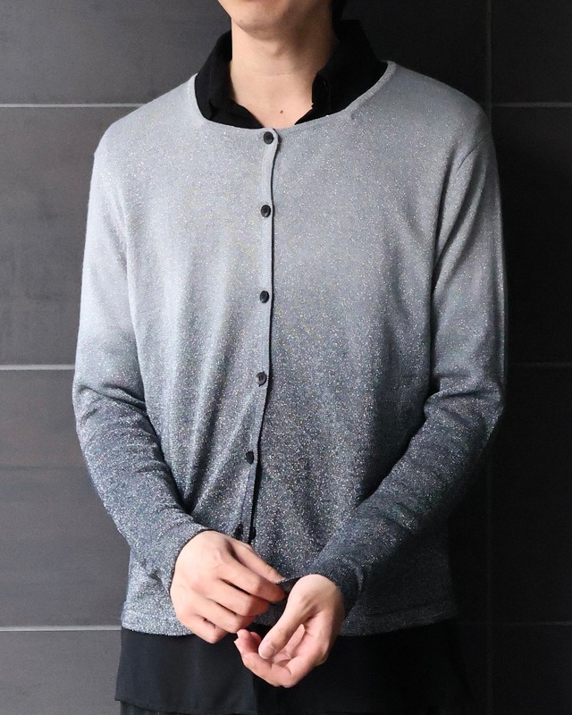 gradation crew neck cardigan