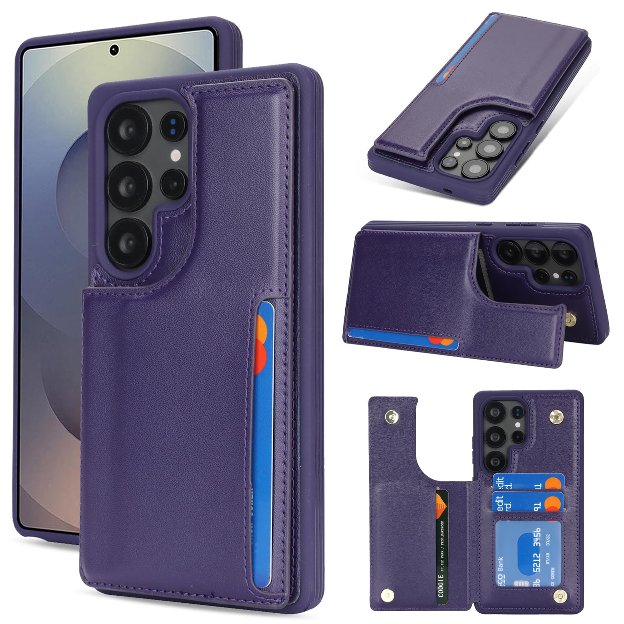 Galaxy S25 Ultra 用 ケース 背面 左右開 ギャラクシー S25 ウルトラ 保護カバー サムスン Galaxy S25 Ultra SC-52F スマホケース SCG32 対応 カードケース SC52F 携帯カバー case 適用 zouzt 革レザー 軽量 財布型 カード収納 マグネットボタン スタンド機能 滑り止め 放熱性 耐衝撃 おしゃれ 便利さ 6色 パープル