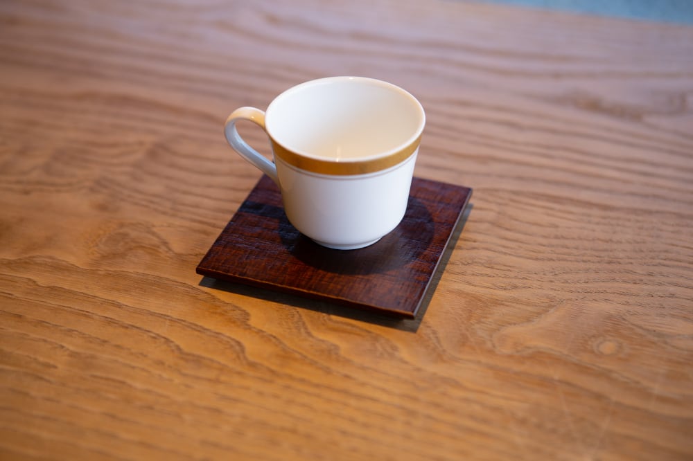 桐・コースター(はつり)　2枚セット