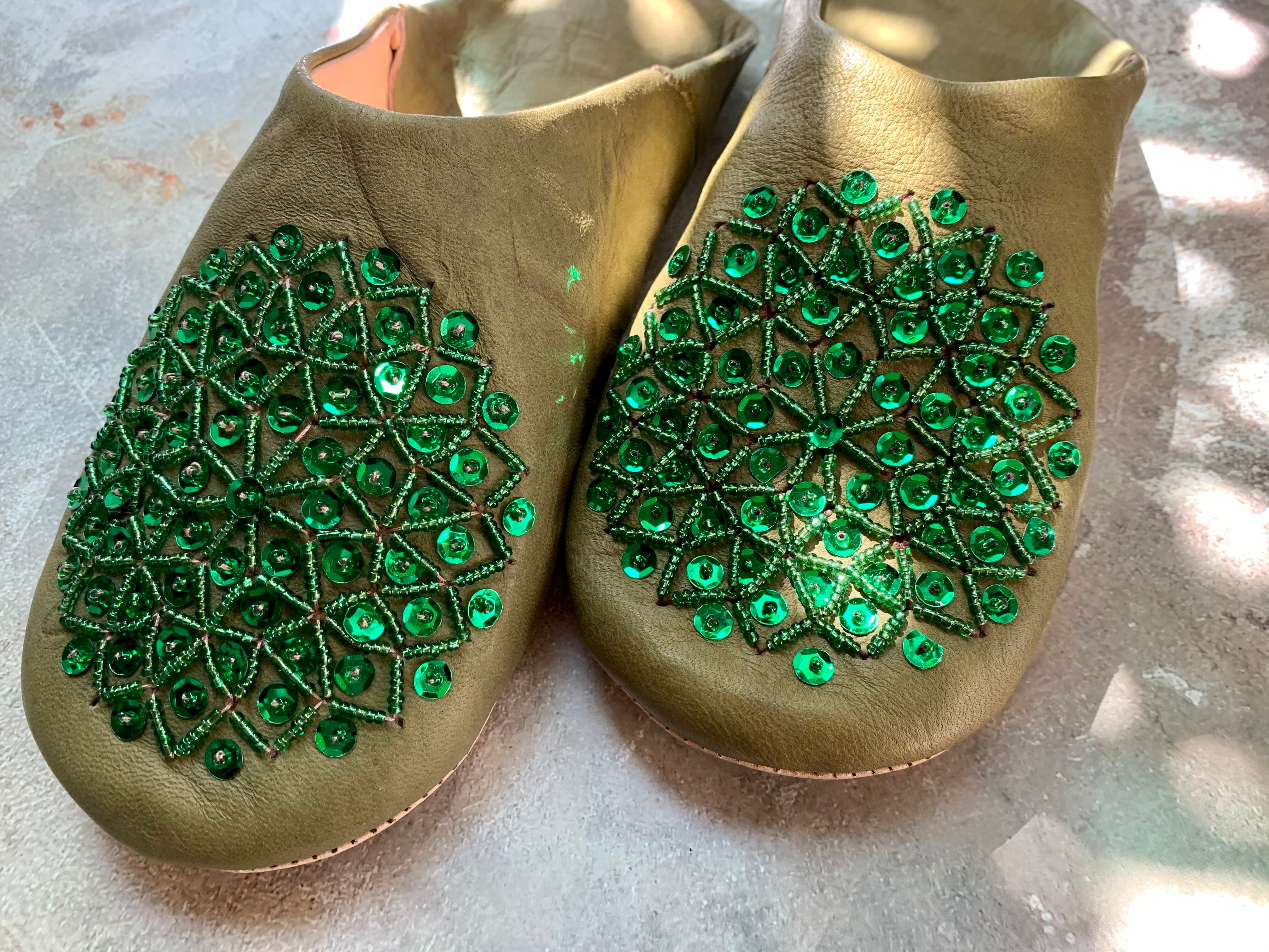 モロッコキラキラバブーシュ