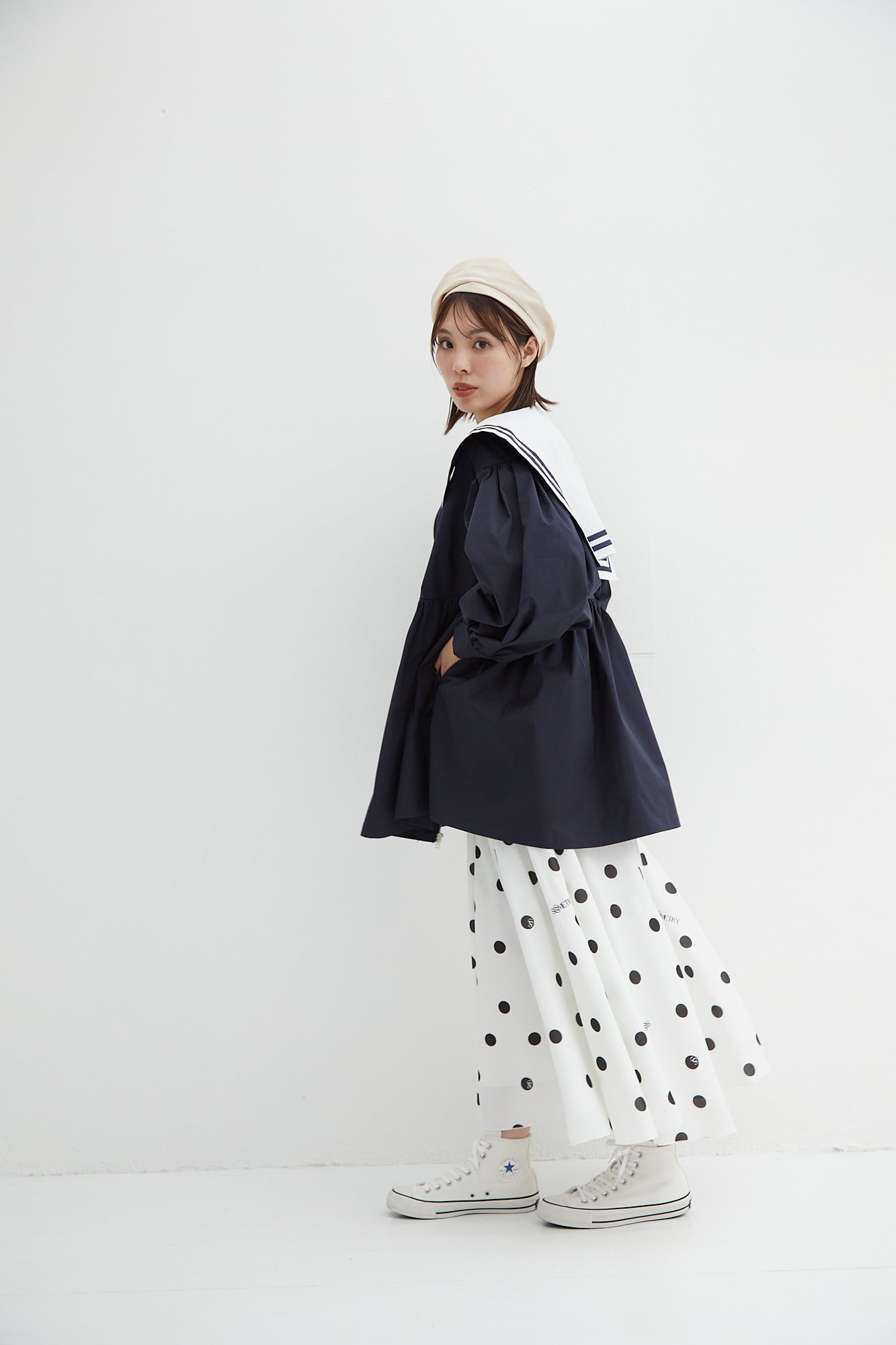 【新品未使用】SISMETRY 2way セーラードレスジャケット ネイビー セーラードレスジャケット／ Navy（SIS10002） | sismetry