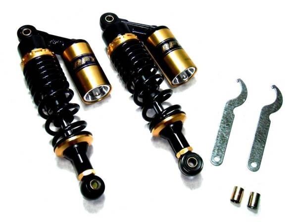 RFYサスペンション（リアサス）タンク付バイク320mm汎用 ゴールド