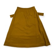 AKIRA NAKA アキラナカ ウール&シルク フレア 台形 スカート サイズ 36 /レディース/ゴールド系/日本製