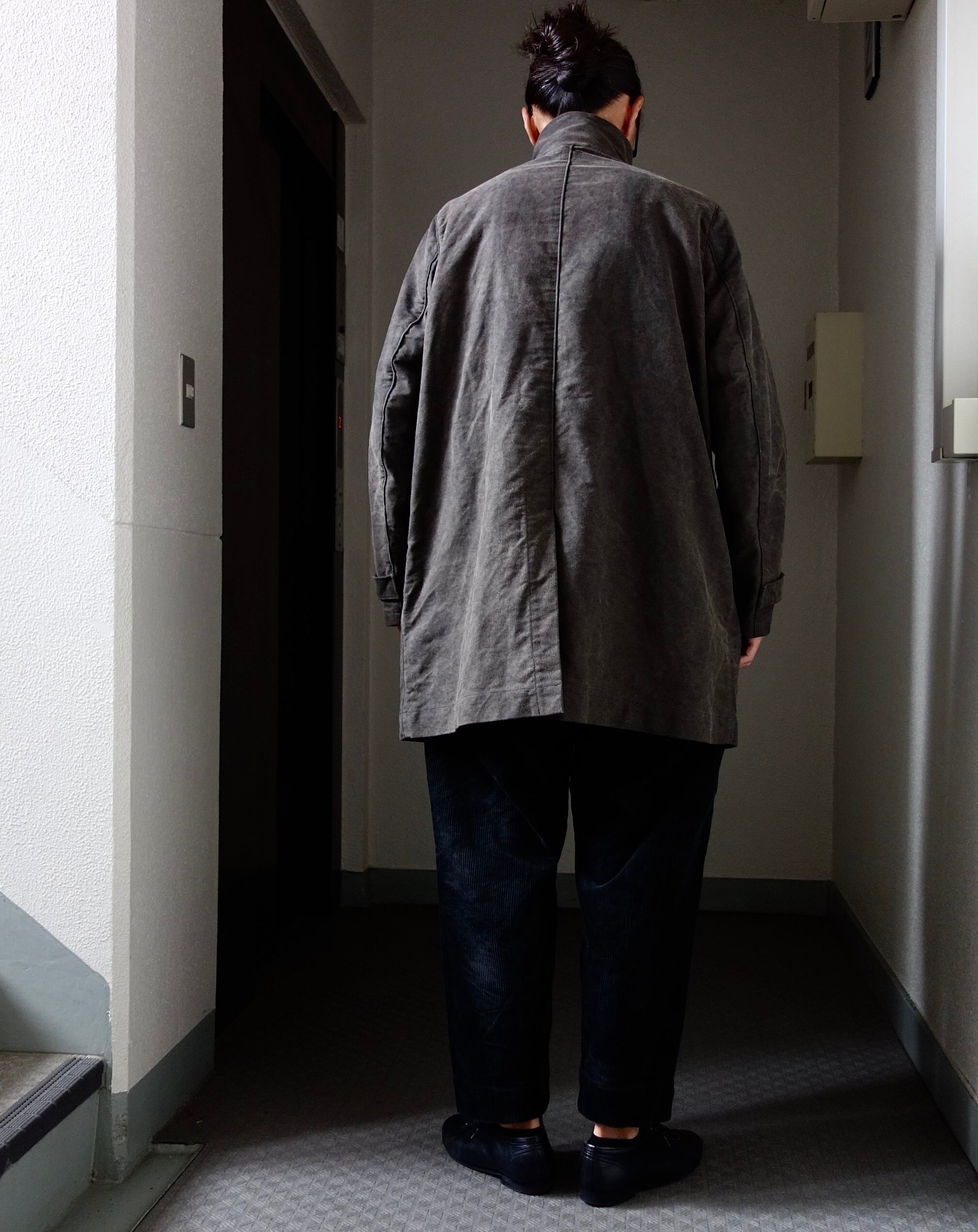 classic moleskin shoesmakers coat / black | ATELIER GARDENIA