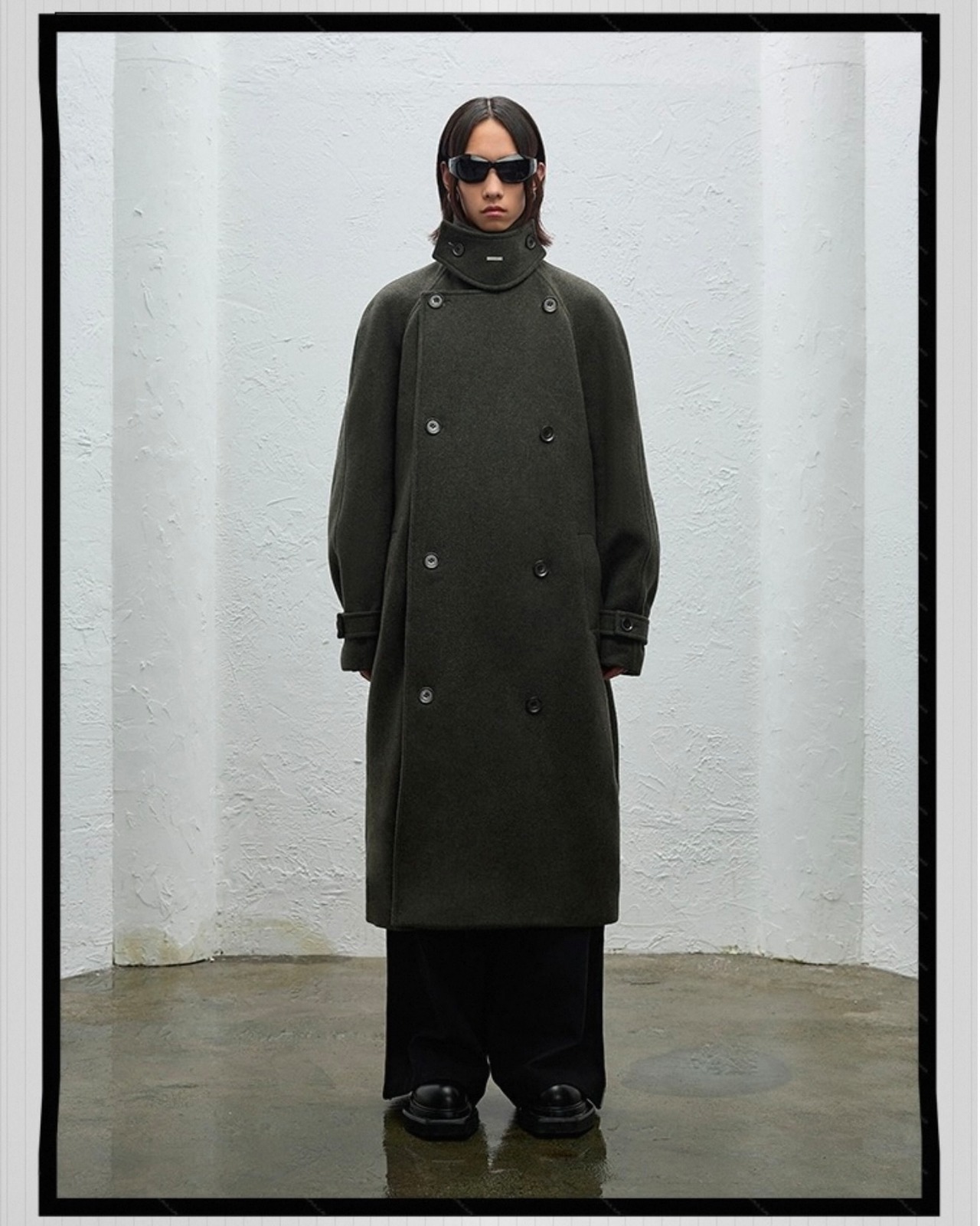 BALIANG Double Breasted Heavy Twill Coat