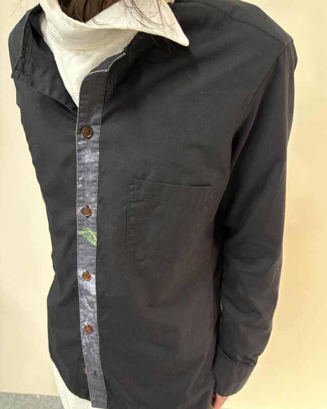【16ss/Yohji Yamamoto POUR HOMME】no collar paint shirt