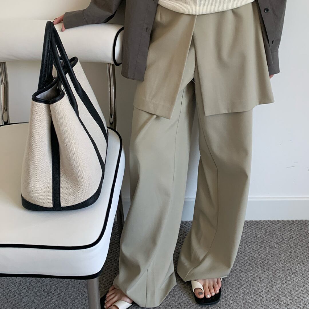 ラップ スカート レイヤード スラックス 3412615