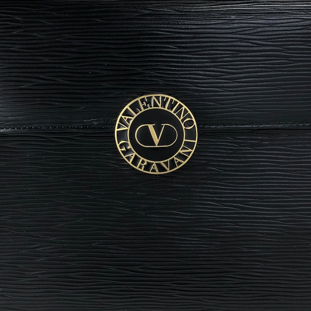 VALENTINO GARAVANI ヴァレンティノ ガラヴァーニ ショルダーバッグ ブラック サークルロゴ レザー 2WAY vintage ヴィンテージ オールド swvrnt