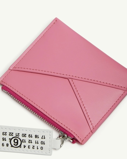 MM6 maison margiela/zip card holder《pink/black》