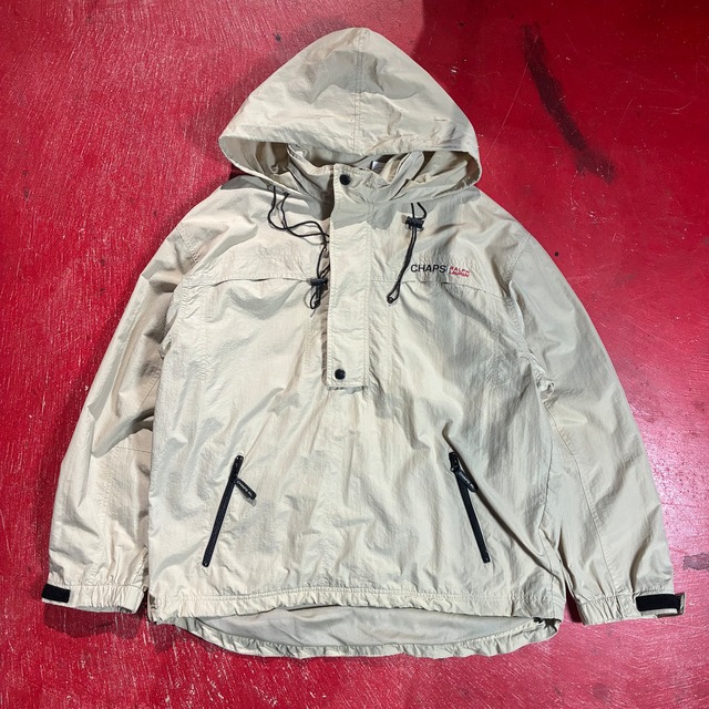 90s CHAPS RALPH LAUREN ナイロンアノラック　ベージュ