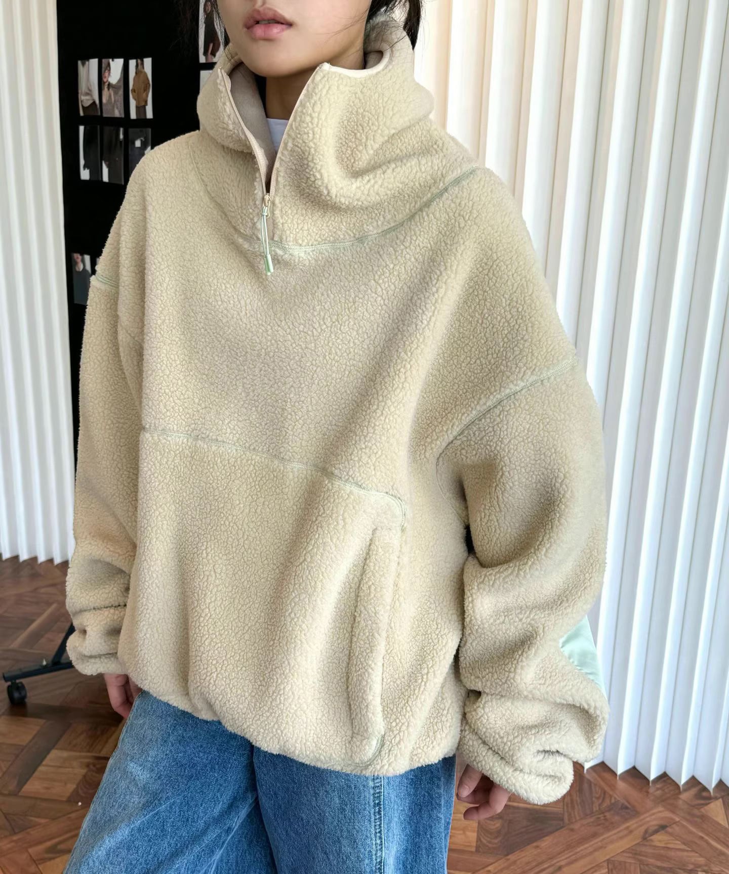 Pois♡アイボリー ニットベスト Fサイズ♡ VIS(ビス) / 【WEB限定サイズ:MT/着丈が選べる】【洗える】フェザー