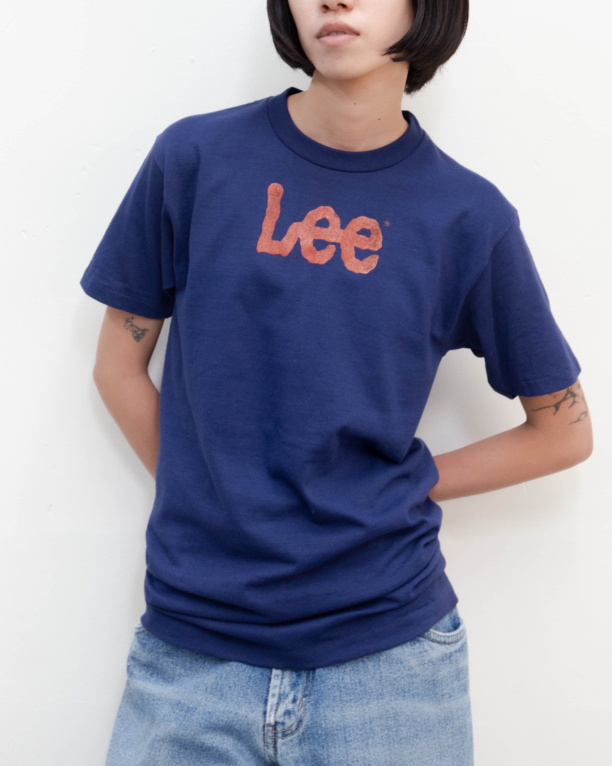 最終値下げ‼️BEEDEN USED LIKE LOGO FIT L/S TEE 1980s Lee - logo print T-shirt | LUIK FINN
