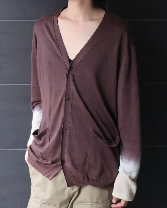【Yohji Yamamoto POUR HOMME】gradation design cardigan