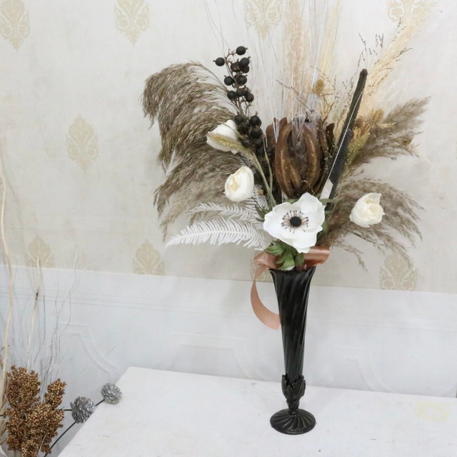 ドライフラワー 花束 スワッグ ナチュラル アーティシャルフラワー ソーラーフラワー 枯れない花 Hanatozakkato
