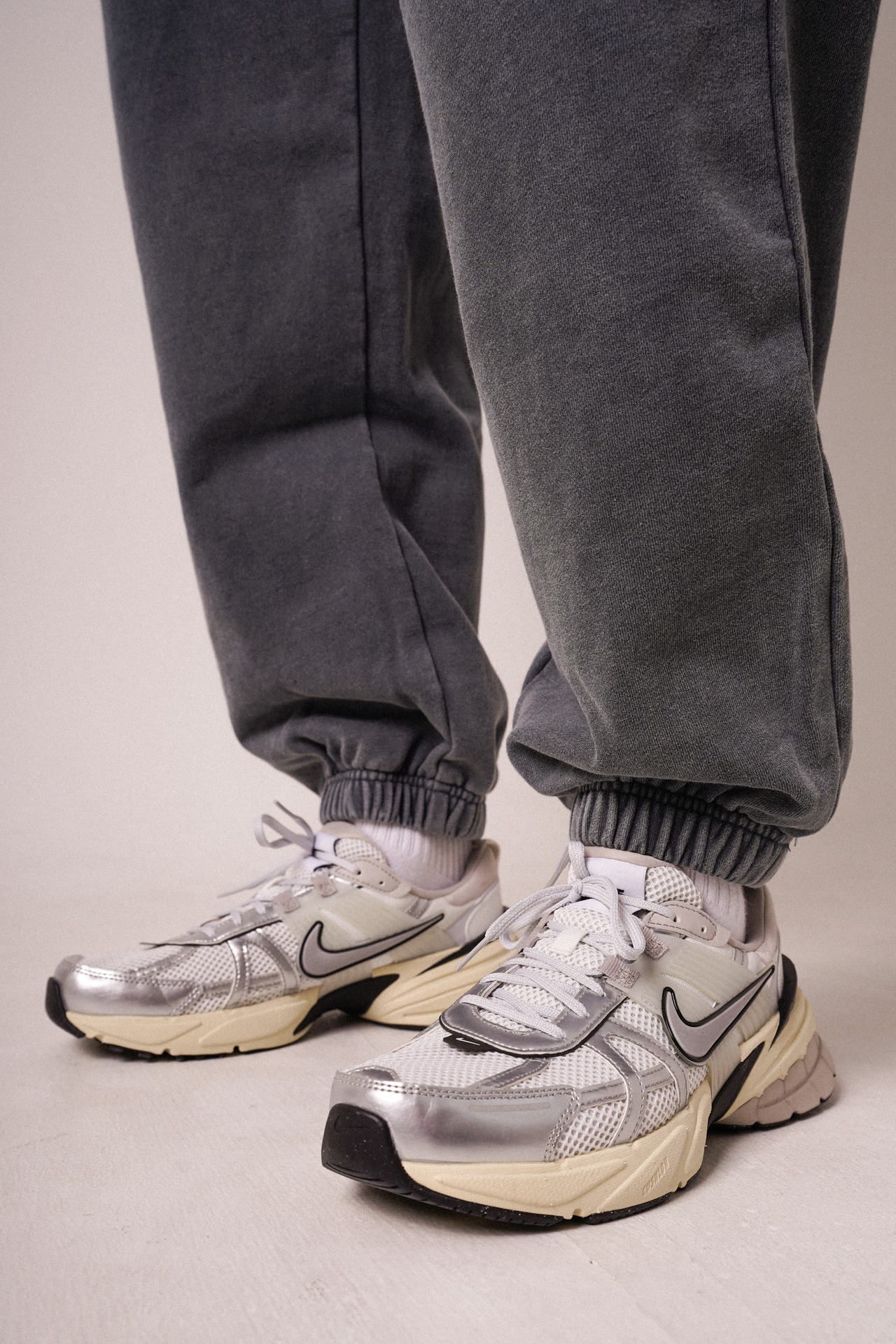 ヴィンテージスウェットロングパンツ　ダークブルーグレー